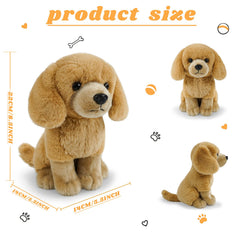 JUSTQUNSEEN Golden Retriever stuffed dog in a natural standing pose