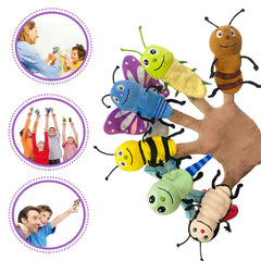 JUSTQUNSEEN caterpillar finger puppet for storytime and early learning