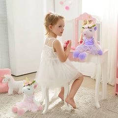 JUSTQUNSEEN 17-inch unicorn plush makes a safe, gift-ready option for girls
