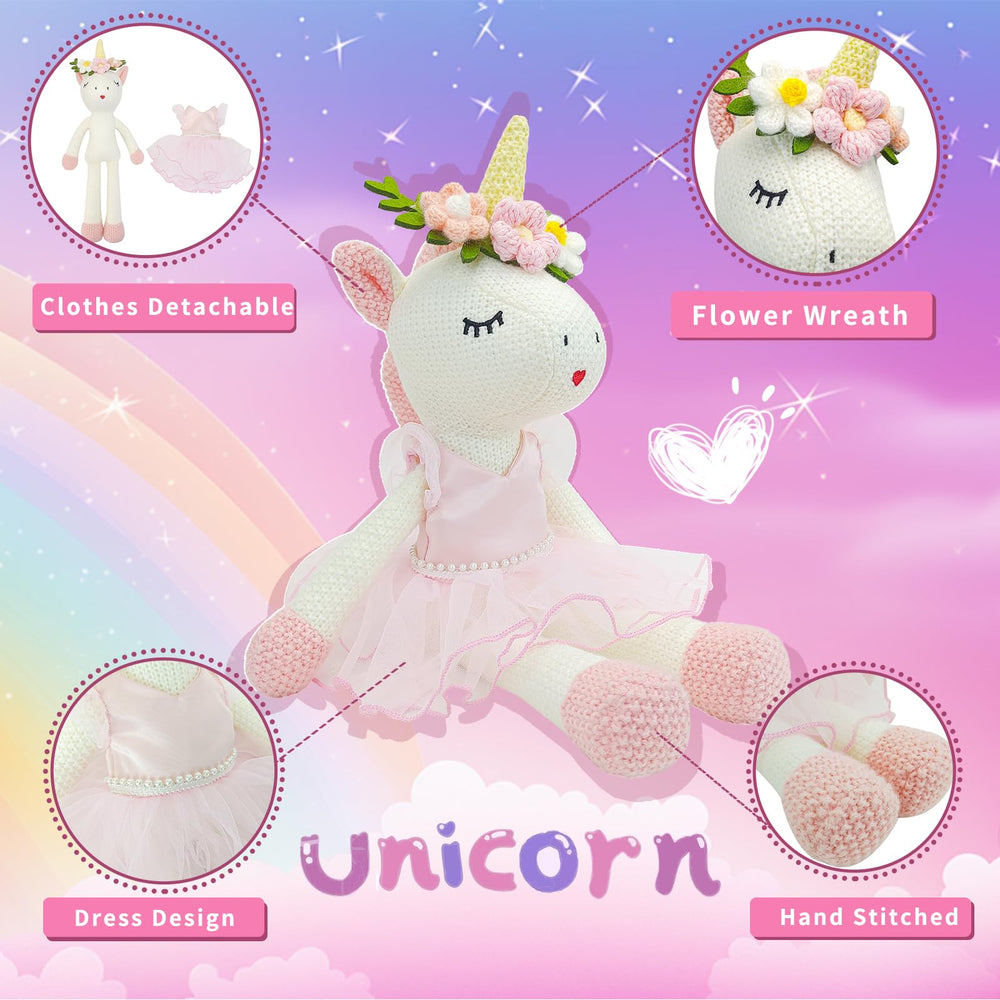 JUSTQUNSEEN unicorn wreath headpiece with flowers adds charming boutique detail
