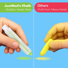 JustRed indoor chalkboard set supports quiet learning and colorful storytelling at home.