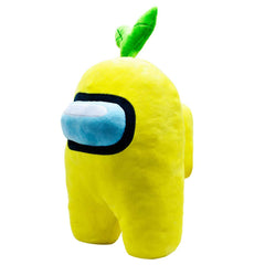 Just Toys LLC Among Us Mega plush Yellow Sprout close-up for detail and care.
