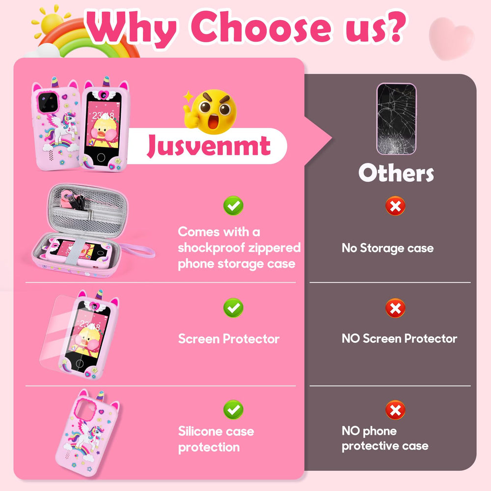 Jusvenmt Kids Phone packaged content ready for gifting.