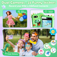 Jusvenmt Kids Smart Phone dual-camera feature enables playful photos