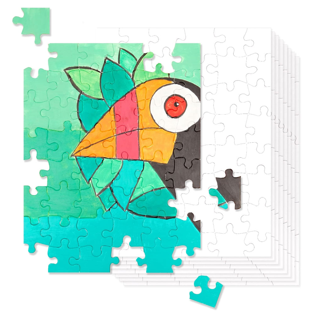 Juvale blank puzzles 48-piece layout ideal for classroom activities and DIY projects.