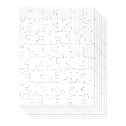 Juvale blank puzzles draw-on front view ready for coloring and family crafts.