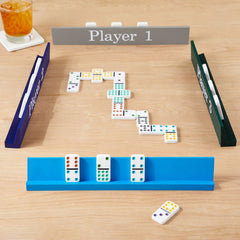 On-table setup highlights spill-free play and easy piece access.