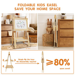 JUZBOT easel foldable design demonstrating compact storage
