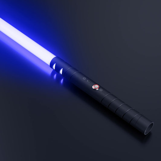 jvmusaber metal hilt close-up shows durable grip for duels