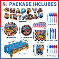 JVORFDG Race Car dessert plates 7-inch ideal for sweet treats and quick prep