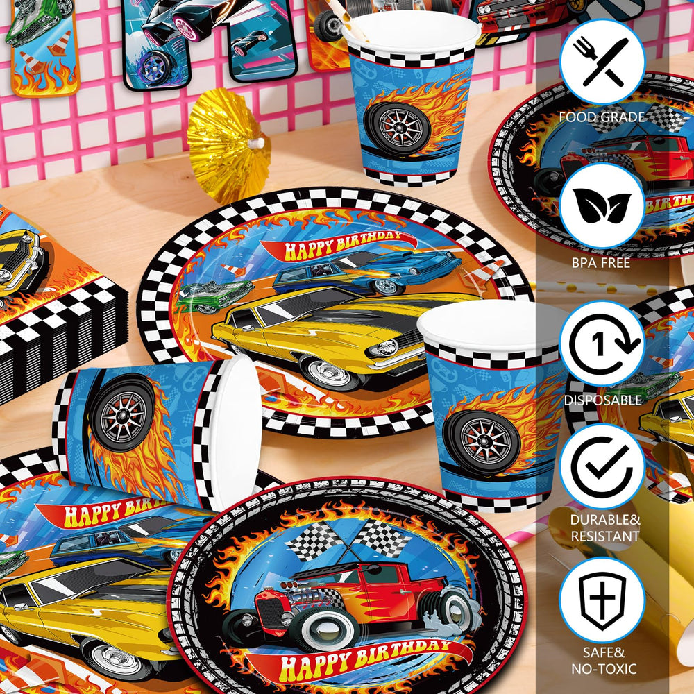 JVORFDG Race Car napkins 6-5-inch absorbent for mess-free celebrations