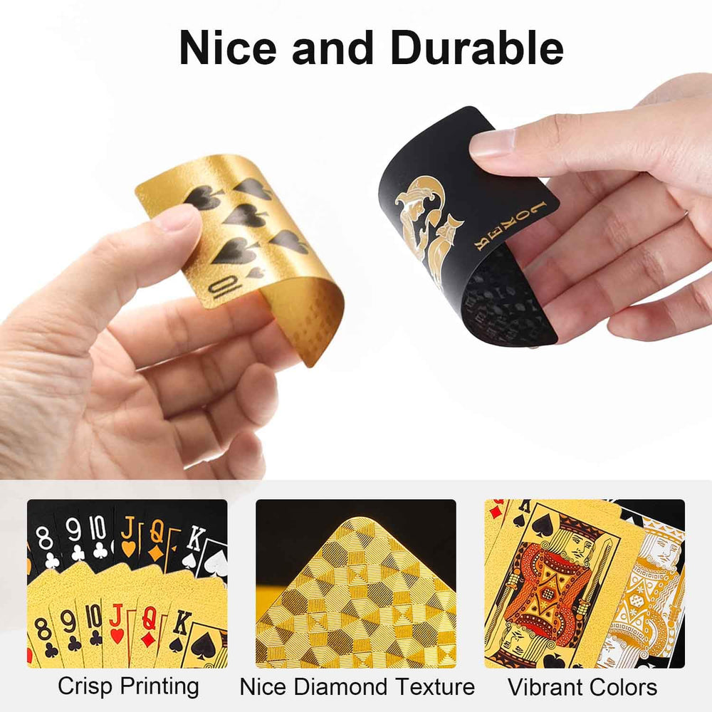 JWENUPDE elegant golden box packaging keeps cards organized and presentable