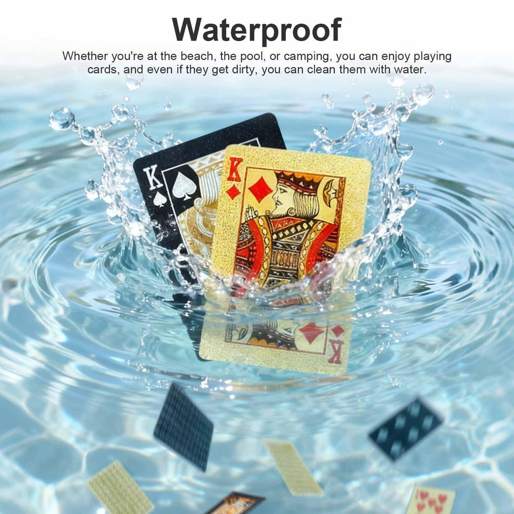 JWENUPDE waterproof plastic playing cards 2-pack for poolside gaming