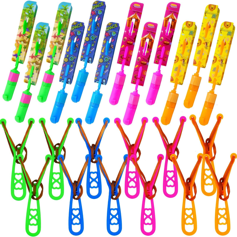 JX Rocket Slingshot LED helicopters glow at night for outdoor play