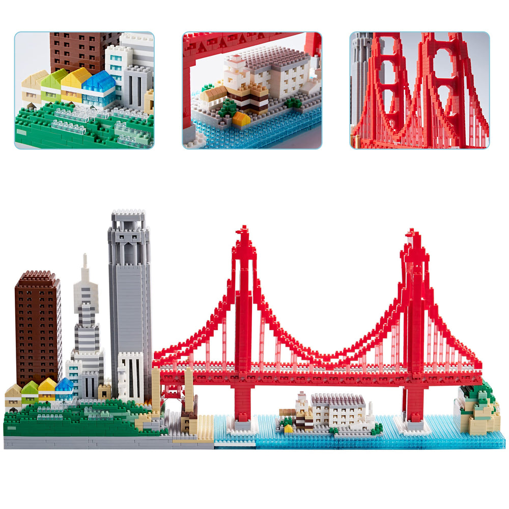 JXRLMB San Francisco Skyline assembled model ready for desk or shelf display.