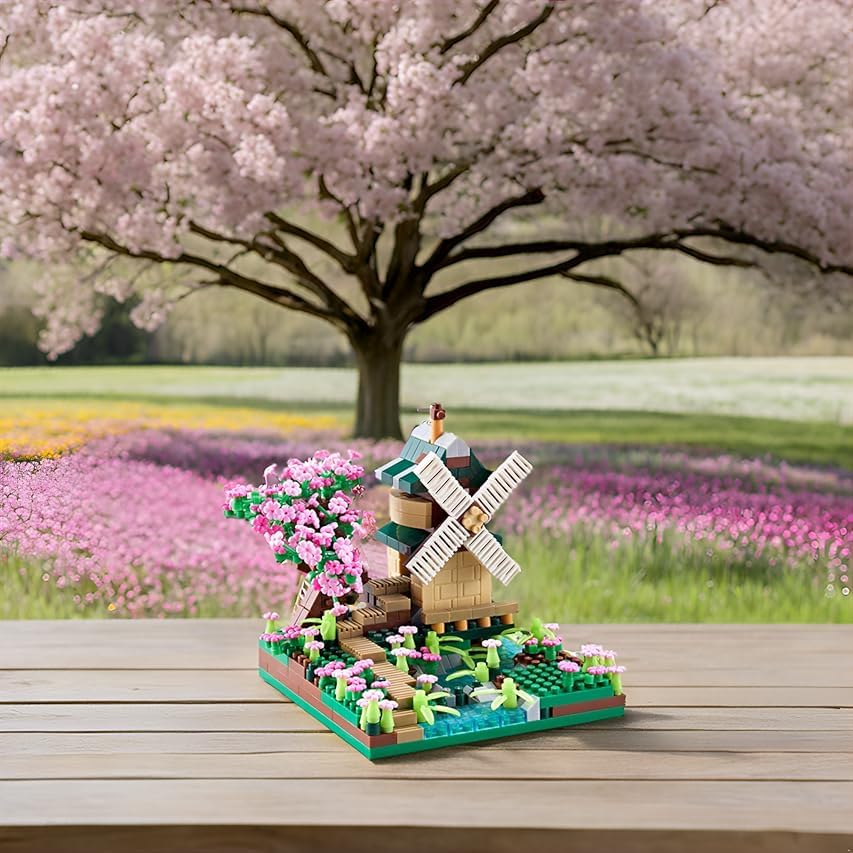 JXRLMB Cherry Blossom Tree Model on desk ready to display.