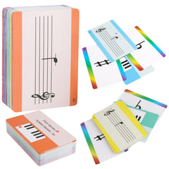 JYCSTE Music Flash Cards show 54 piano notes for quick practice on the go.