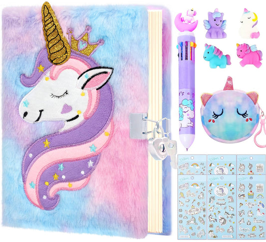 JYPLKCMT fluffy diary with lock for girls, private writing space and self-expression.
