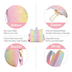 JYPS heart-shaped ring for unicorn-themed purse, adds sparkle to pretend attire