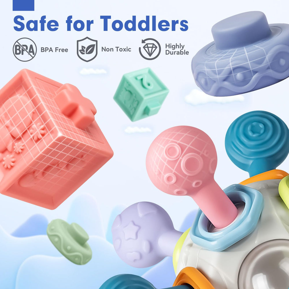 Jyusmile baby blocks stackable to improve fine motor skills and stacking play