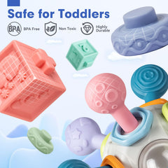 Jyusmile baby blocks stackable to improve fine motor skills and stacking play