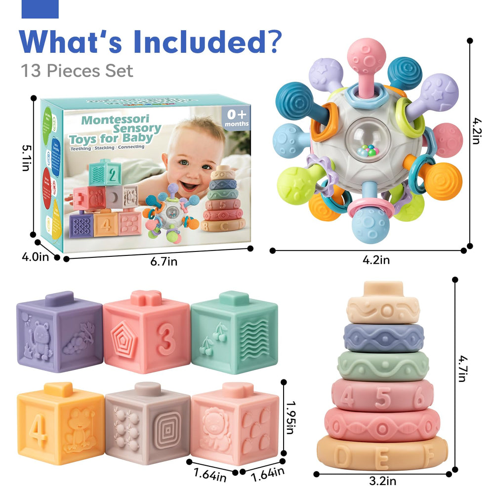 Jyusmile newborn rattle teether designed for soothing gums and early grabbing