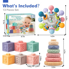 Jyusmile newborn rattle teether designed for soothing gums and early grabbing