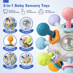Jyusmile soft stacking rings in bright colors support reach-and-grab play