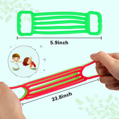JYXT stretchy strings close-up reveals soft, durable material ready for daily reuse.