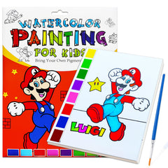 JZILU watercolor book kids set showing vibrant, mess-free pages for learning and play