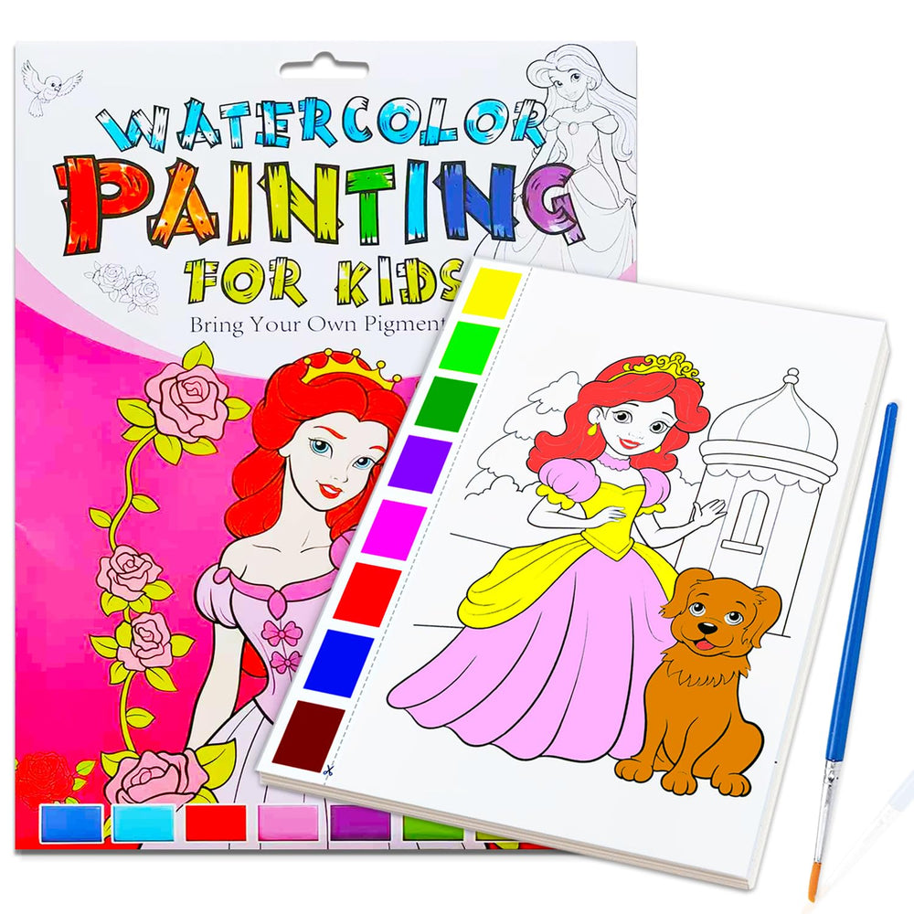 JZILU watercolor coloring book for kids, ready for creative play.