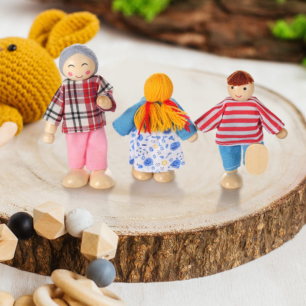 Jzszera wooden dollhouse father figure for imaginative adventures