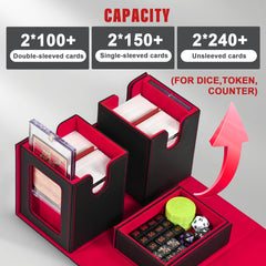 Kabinka 3 in 1 design organizes decks, dice, and accessories for game night
