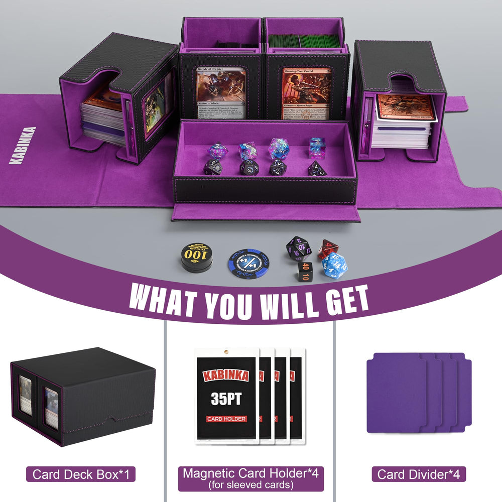 Kabinka Commander with removable dice tray illustrating built-in dice storage for game nights.