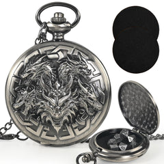 Kabinka DND Dice Set in pocket watch necklace for on-the-go RPG play