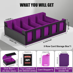 Inside Kabinka box shows removable dividers for flexible card organization