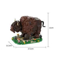Kadablok Bison MOC Yellowstone-inspired collection for display.