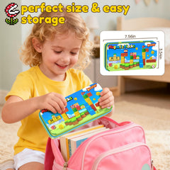 KAEILORU magnetic blocks travel set—colorful cubes spark STEM play during trips.