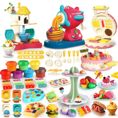 Kaelinda 77 Pcs Playdough Ice Cream Maker boosts creativity and fine motor skills.