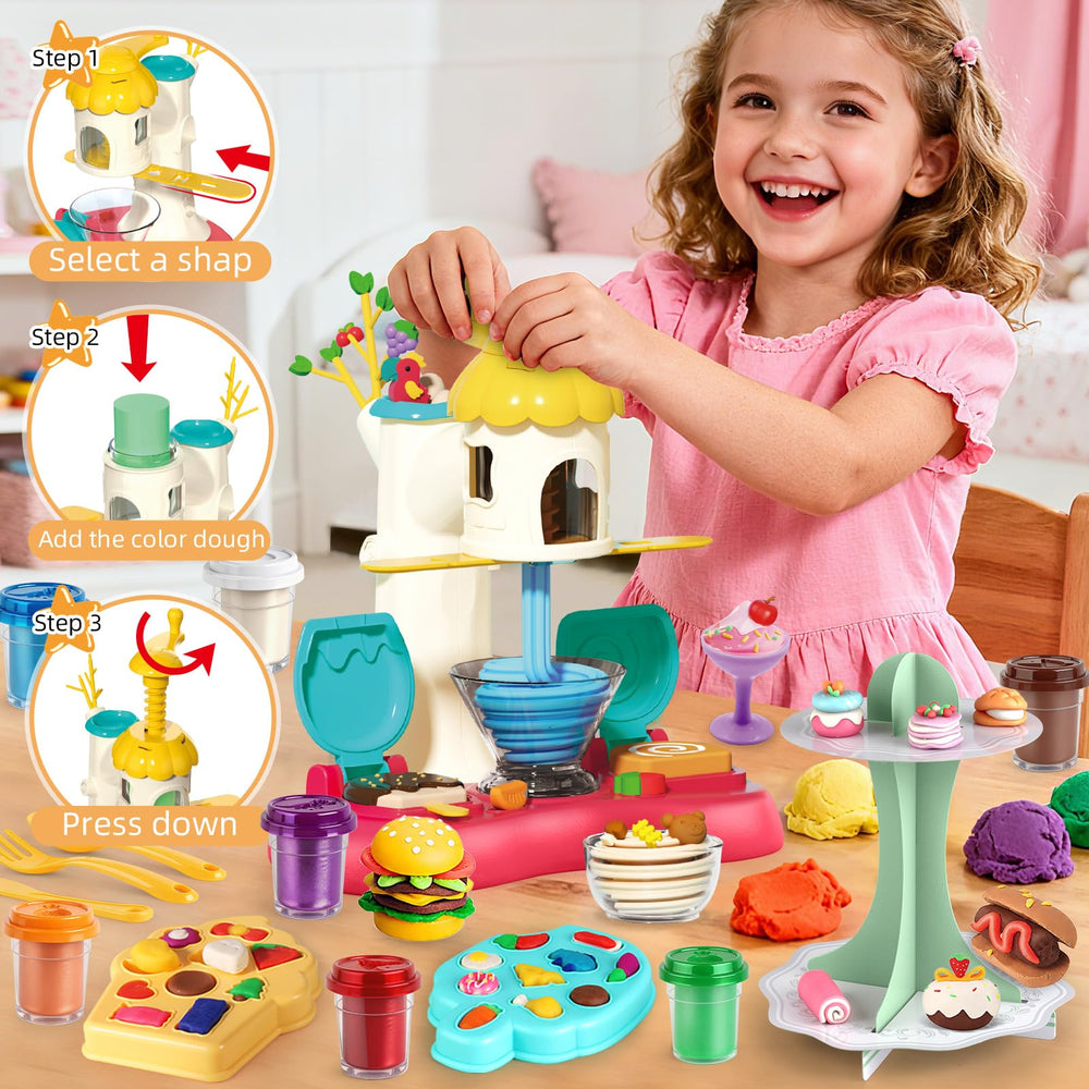 Kaelinda color dough set with eight vibrant colors for mixing.
