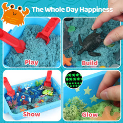 Kaelinda Ocean Sand is ultra-clean and non-sticky for mess-free sensory exploration