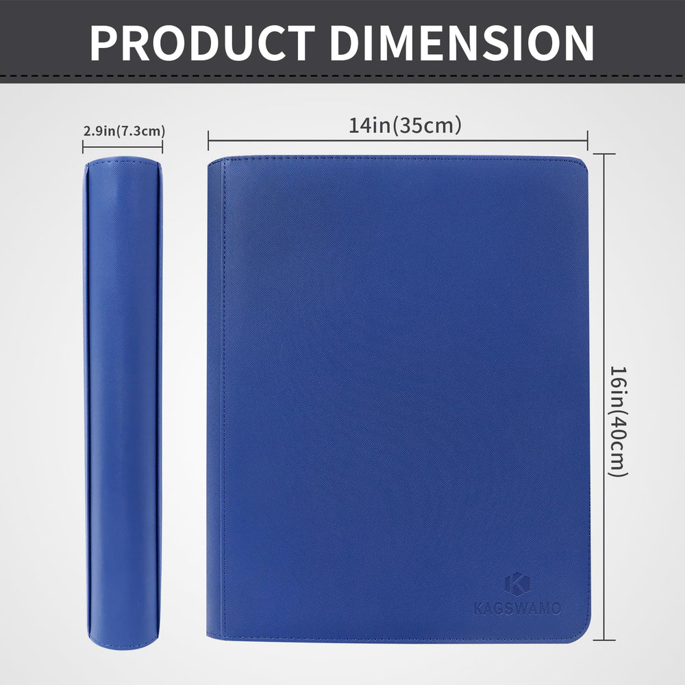 KAGSWAMO top-loader binder side pockets, quick access and tidy card arrangement.
