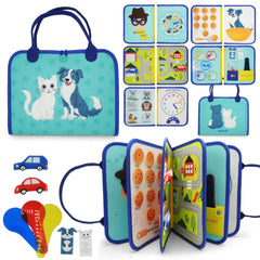 KAHOUETT Montessori Busy Board Book cover invites exploration and calm travel play