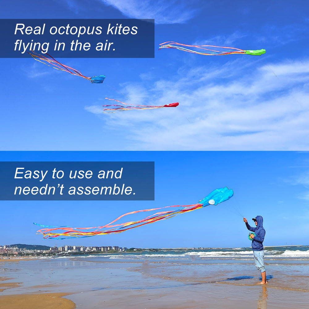 Kaiciuss octopus kite crafted from durable polyester fabric for lasting outdoor use