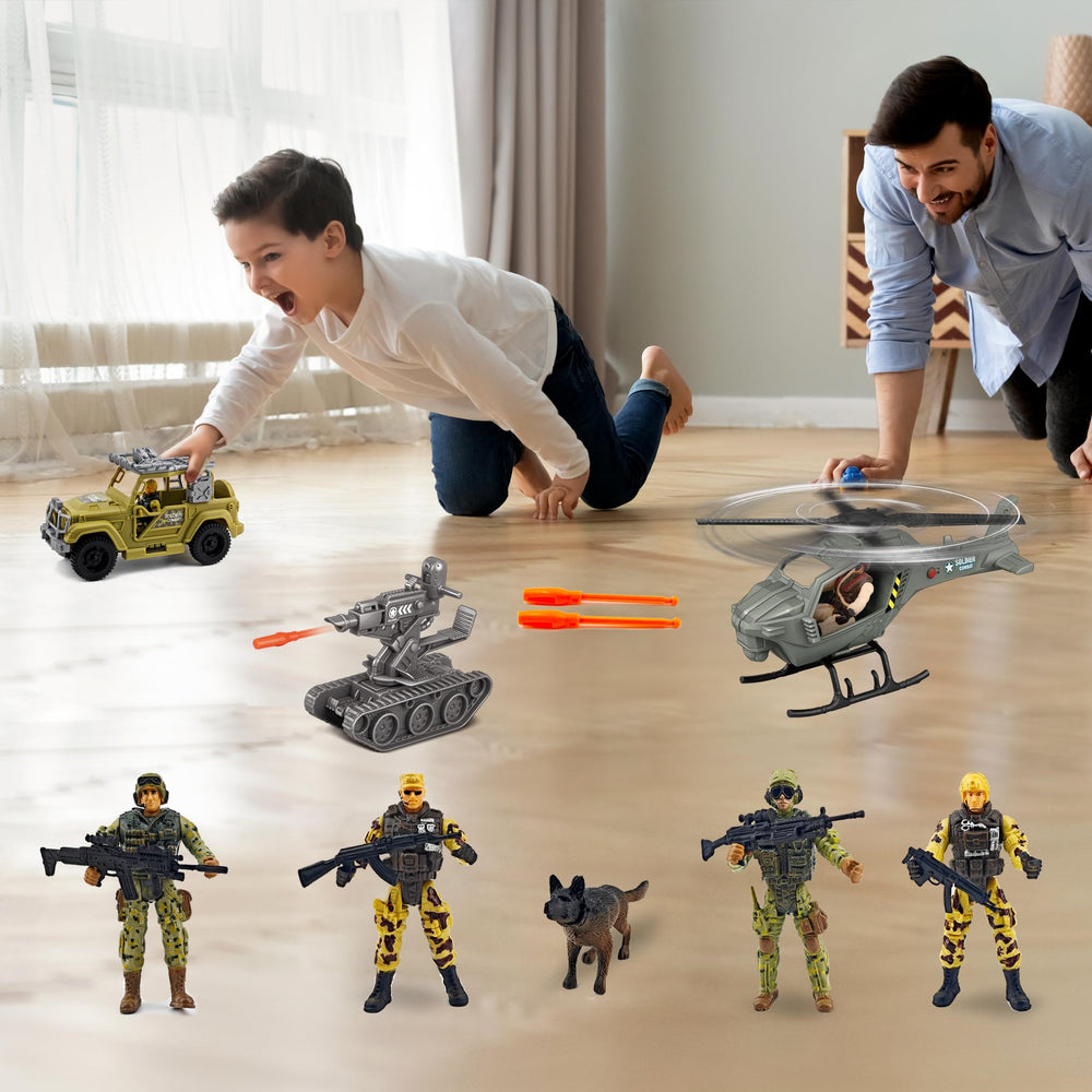 KAIM tank toy with action features for imaginative play and coordination