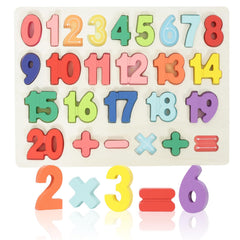Kairsya Number Puzzle board wood close-up highlighting safe, durable design for early math exploration.