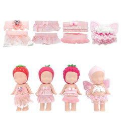 Kaitiaki Cherry Blossom Angel outfits on a 3-inch Sonny Angel for shelf-ready display