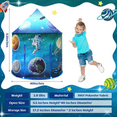 KAIVEE Space World Tent easy wipe-clean surface keeps play space tidy.