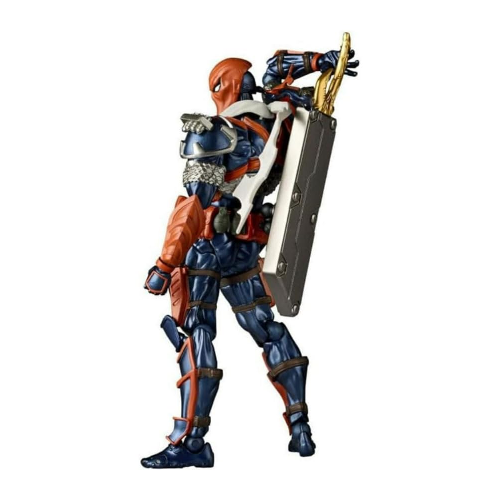 Kaiyodo Amazing Yamaguchi Deathstroke Ver. 1.5 in dynamic pose with metallic finish