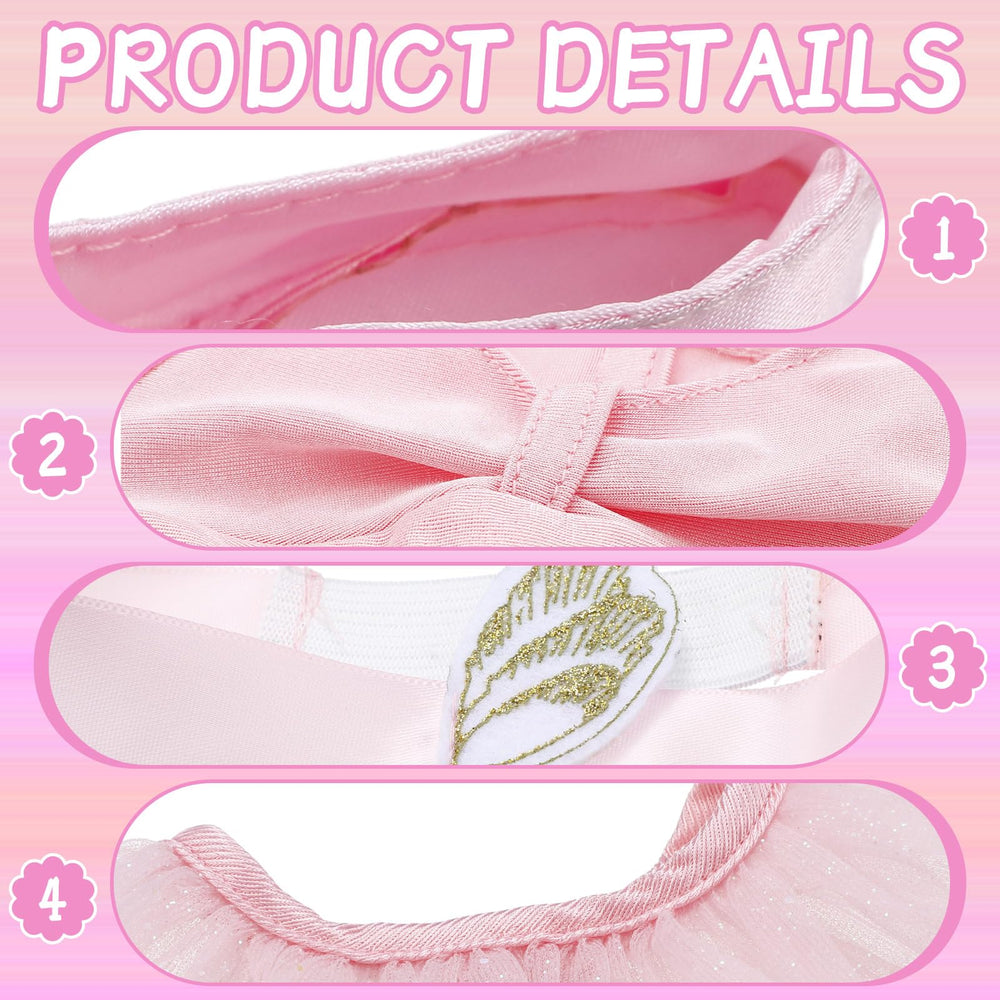 Kajaia 18-inch doll ballet shoes for easy dressing